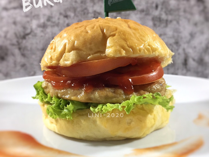 Resep: Chicken Burger - Patty chicken - burger ayam Menu Enak Dan Mudah Dibuat