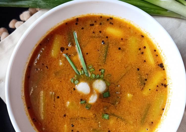 Monday Fresh Spring Onion Sambhar