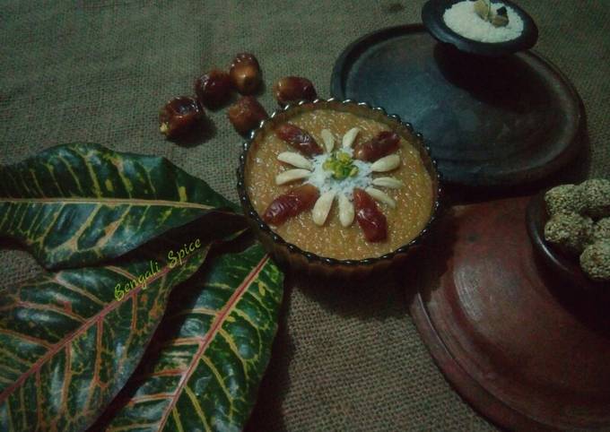 Recipe of Speedy নলেন গুড়ের পায়েস / Date Palm Jaggery rice pudding/ kheer