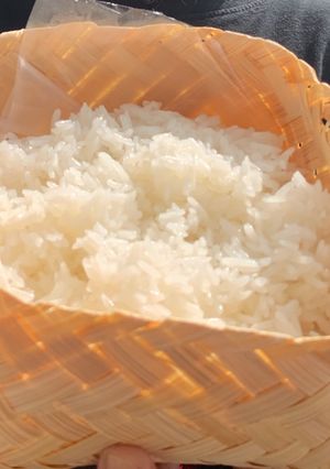 รูปของ หุงข้าวเหนียวด้วยไมโครเวฟแค่ 7 นาที Thai sticky rice