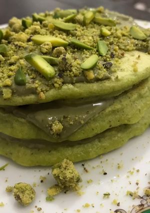 صورة لوصفة بيستاشيو بان كيك 🤤