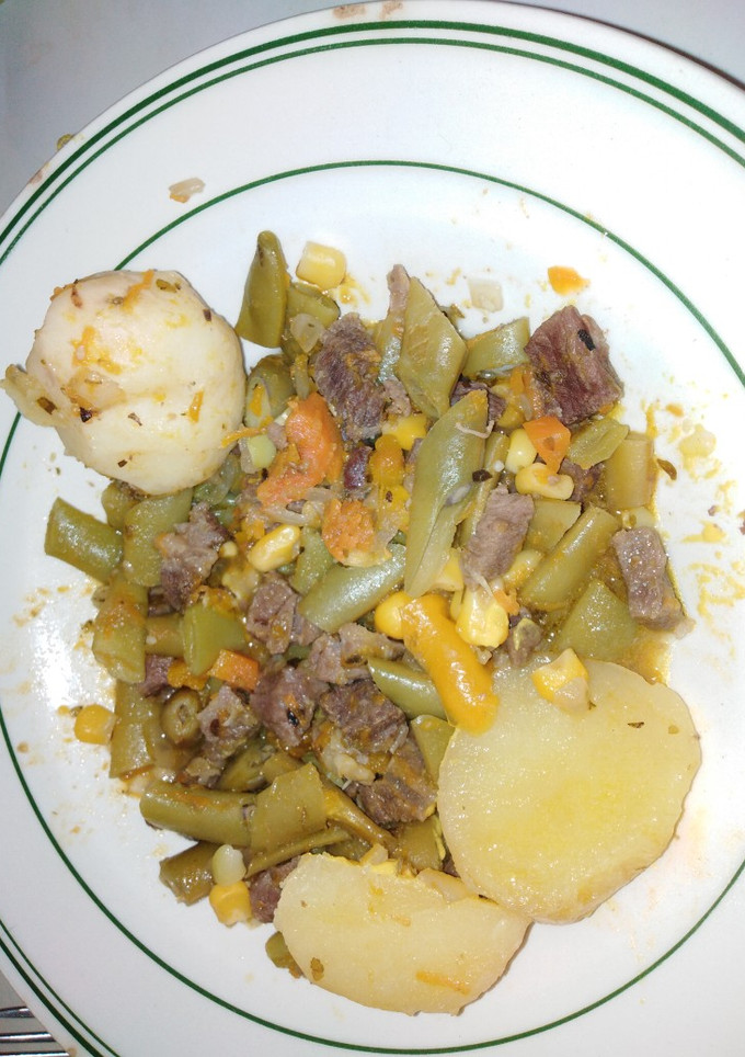 Una foto de Guiso de porotos