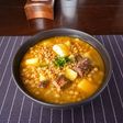 Sopa de trigo con carne