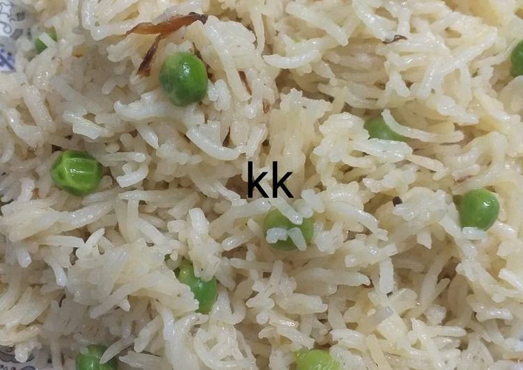 Recipe of Perfect White mator polao(peas pilaf)