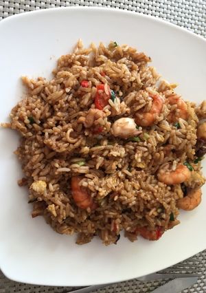 Una foto de Arroz chaufa de mariscos