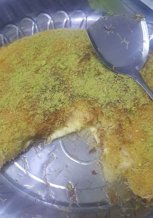صورة لوصفة كنافة بالقشطة ولا اطيب 😋😋