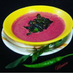 A picture of Beetroot Pachadi.