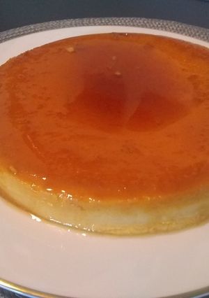 Una foto de Pudín de mandarina con leche condensada