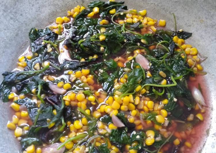 Resep Sayur bening bayam jagung yang Enak Banget