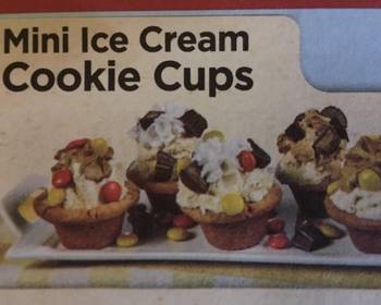 Ready to Serve Mini ice cream cookies cups Practical Delicious