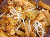 Macarrones de mozzarella y carne picada