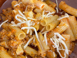 Macarrones de mozzarella y carne picada