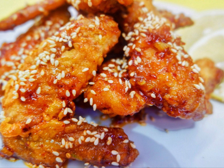 Resep Chicken wings korea, Enak