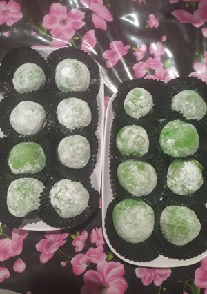 Foto resep Mochi Pandan Pasta Kacang Tanah Gula Merah