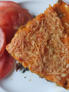 Una foto de Tarta Fer de carne, espinaca, zapallo y boniato