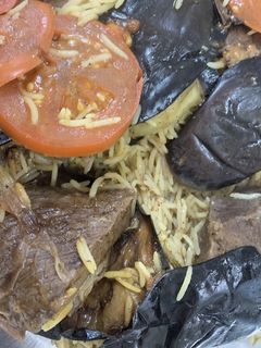صورة لوصفة مقلوبة اللحمة الفلسطينية 😋