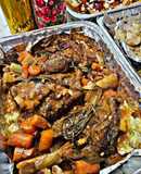 Slow cooked lamb shank