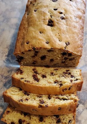 A picture of Banana Chocolate Chip Bread.