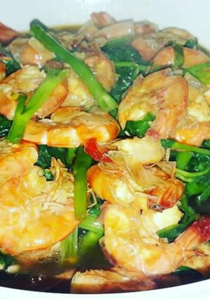 Foto resep Tumis kangkung udang
