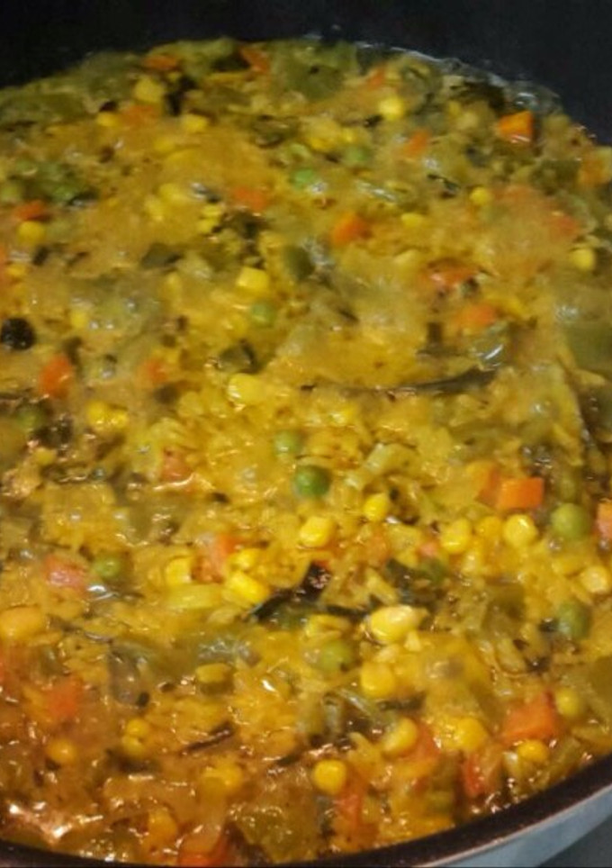 Una foto de Arroz primavera