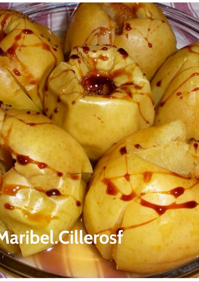 Una foto de Manzanas asadas al microondas