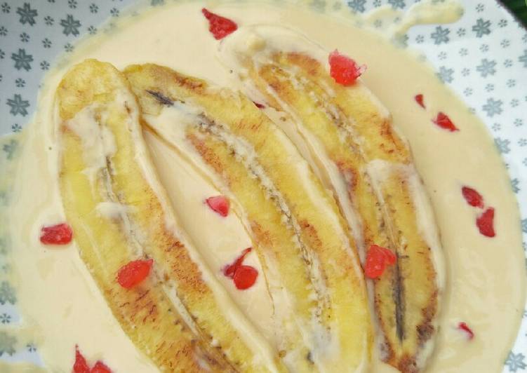 Puding Pisang bersos Kastard, Viral