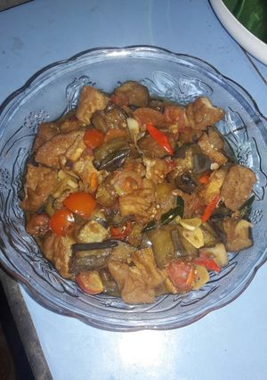 Foto resep Eseng terong dan tahu