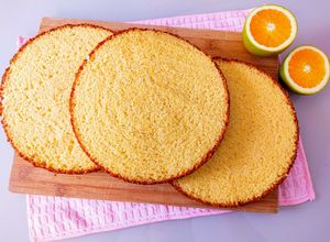 Foto de Pão de Ló de Laranja muito fofinho, sem glúten e sem lactose