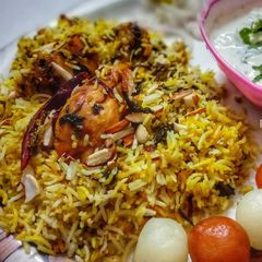 Chicken biryani A picture of Chicken biryani.