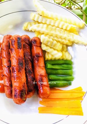 Foto resep Sosis bakar lada hitam