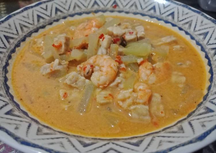 Sayur labu siam mix udang