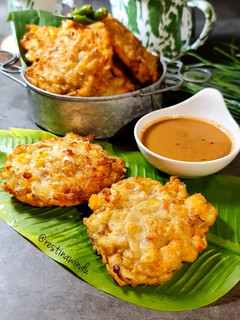Foto resep Bakwan Sayur & Sambal Kacang