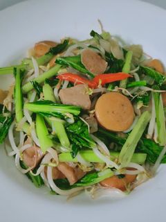 Foto resep Tumis Sawi Hijau Tauge Sosis Bakso