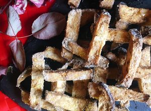 Foto principal de Bastones de berenjena al horno con miel (sin gluten)