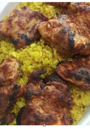 صورة لوصفة دجاج محمّر مع رز حار