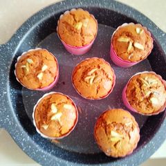 A picture of Thandai flavoured cupcakes.