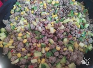 Una foto de Calabazas con carne molida