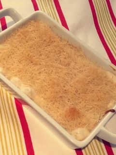 صورة لوصفة كنافة الجبنه والقشطة 😋