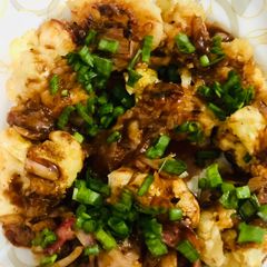 Cauliflower in Red Sauce Gravy A picture of Cauliflower in Red Sauce Gravy.