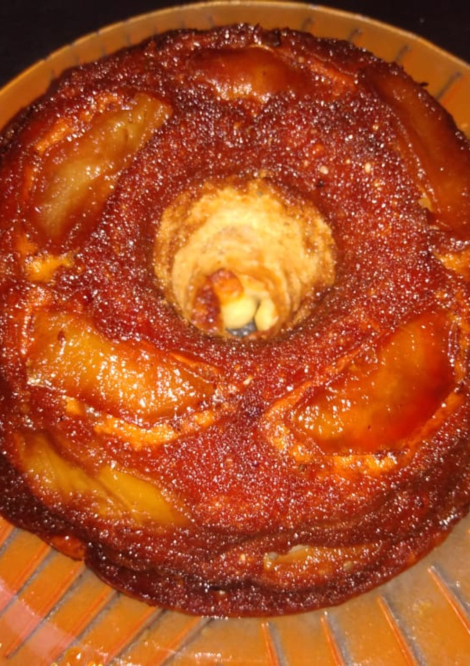 Una foto de Torta invertida de manzanas