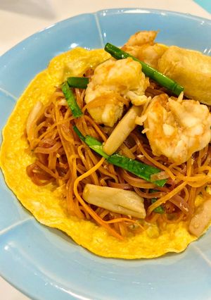 Hình của món Mì chũ xào kiểu padthai.