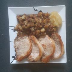A picture of Sage and Onion Potatoes Pork Chops.