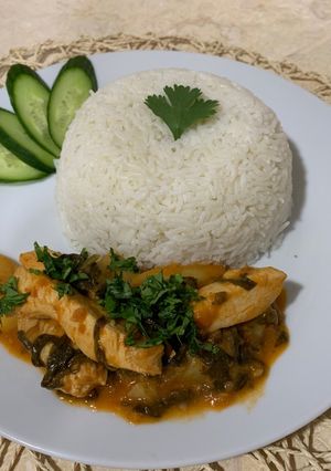 صورة لوصفة سبانخ بالدجاج 🍲