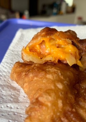 Una foto de Relleno para empanadas de cheddar y panceta 😋
