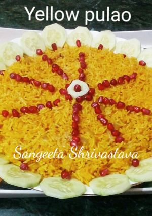 A picture of Yellow pulao.