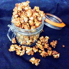 A picture of Carmlised Jaggery popcorn.