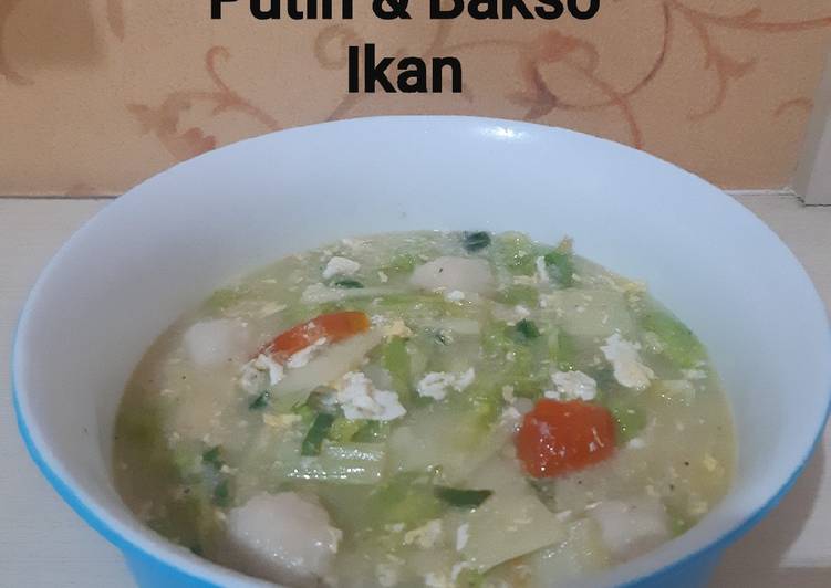 Resep Sop Telur Sawi Putih + bakso ikan | Resep Membuat Sop Telur Sawi Putih + bakso ikan Yang Enak Dan Lezat