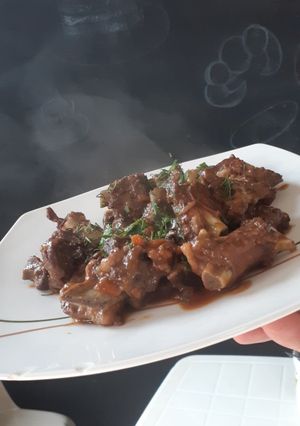 Una foto de Costillas en salsa agridulce
