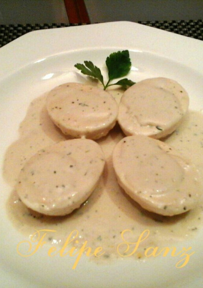 Una foto de Huevos con crema de soja y brandy