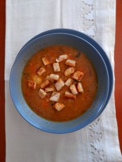 Φωτογραφία της συνταγής Σούπα με λαχανικά και κρουτόν